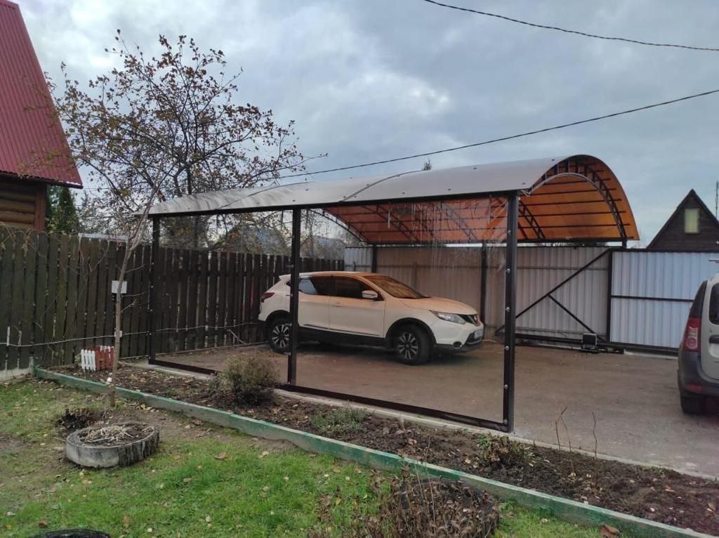Прозрачные шторы ПВХ для навеса под автомобиль в Кесовой Горе